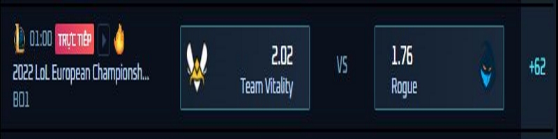 Trận đấu giữa Team Vitality vs Rogue là cuộc đối đầu kịch tính
