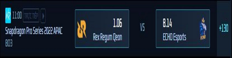 Trận đấu giữa Rex Regum Qeon vs ECHO Esports là một cuộc đối đầu khá chênh lệch